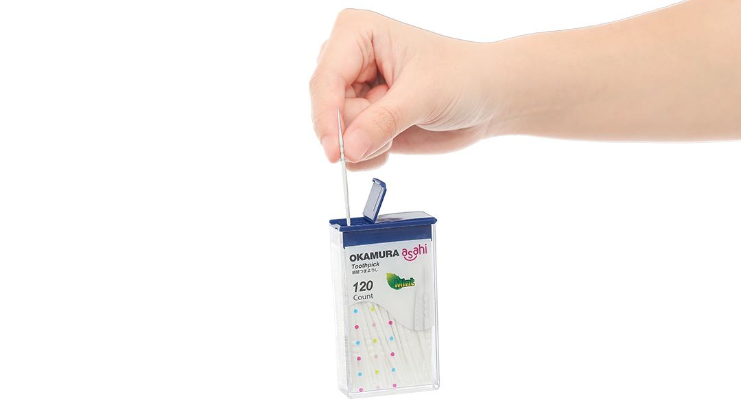 Tăm nhựa Okamura Asahi 1153 hộp 120 cây - 9